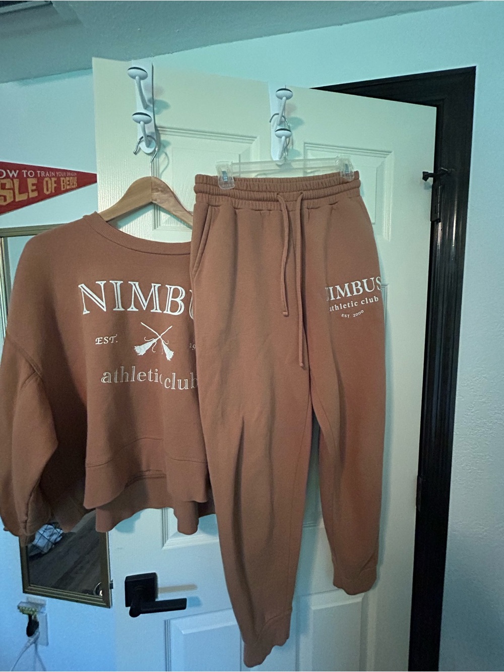 Harry Potter Zenana Outfitters Brown Cozy Jogger Set - M